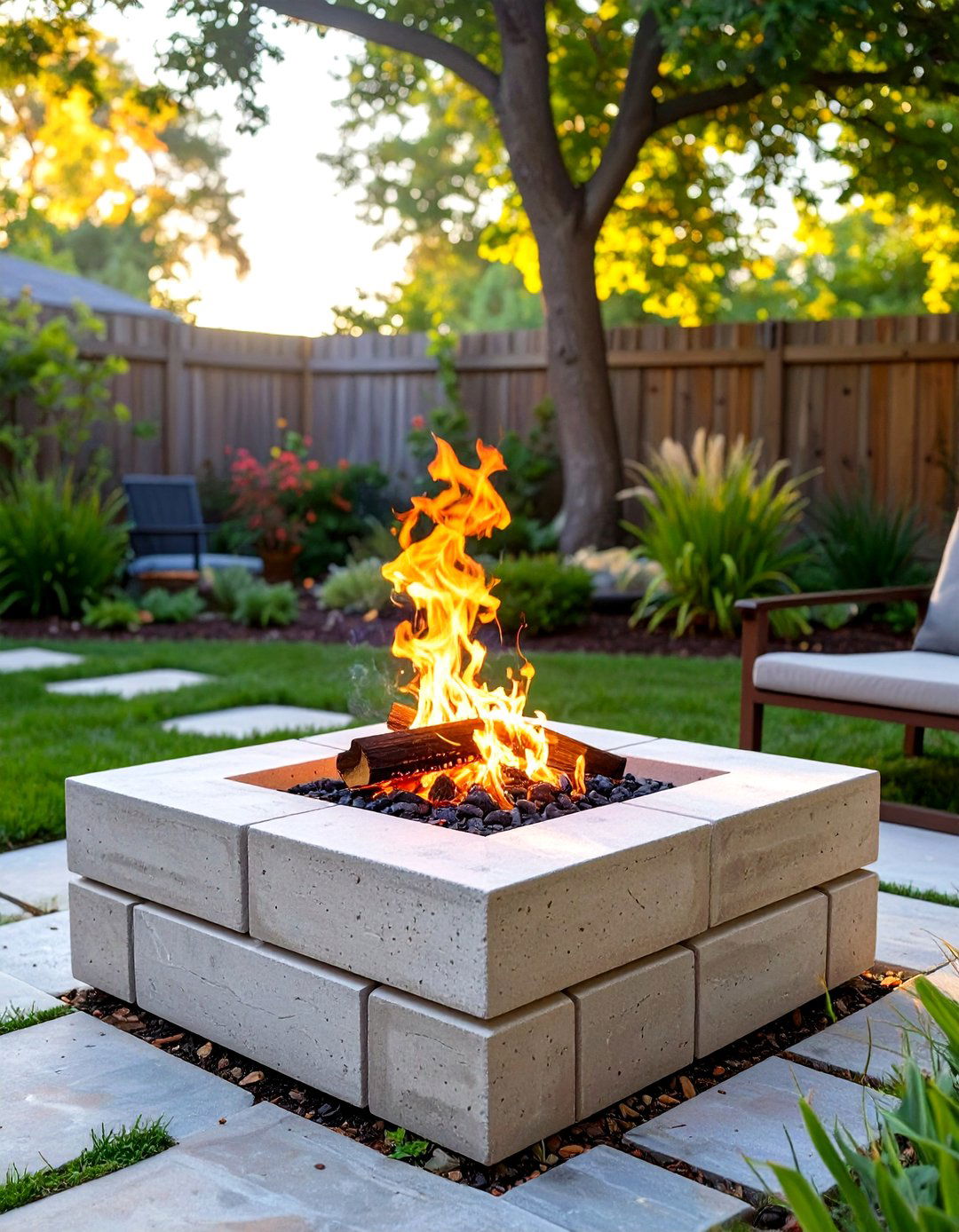 DIY Cinder Block Firepit - 30 outdoor firepit ideas