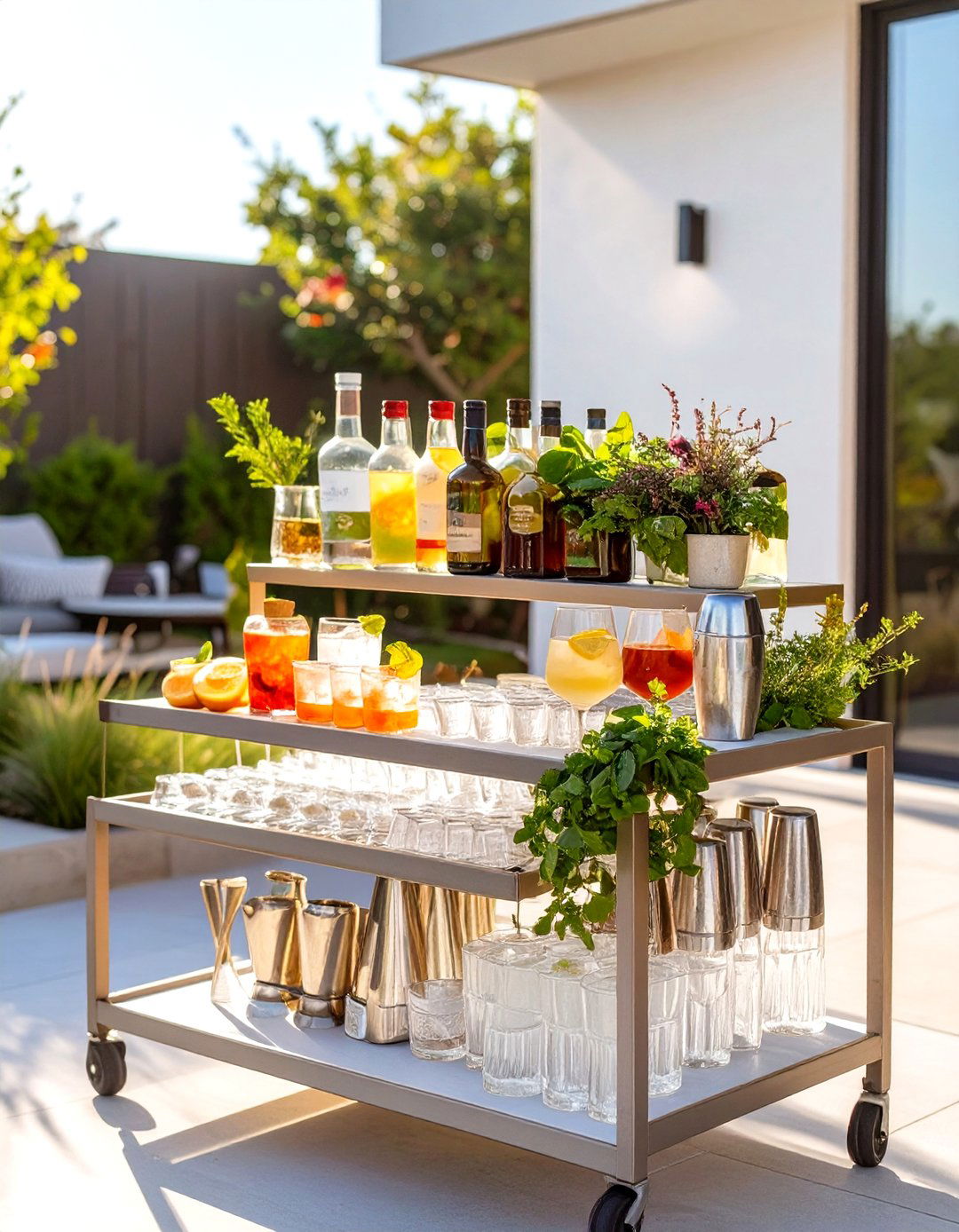 DIY Cocktail and Mocktail Bar - 30 outdoor party ideas