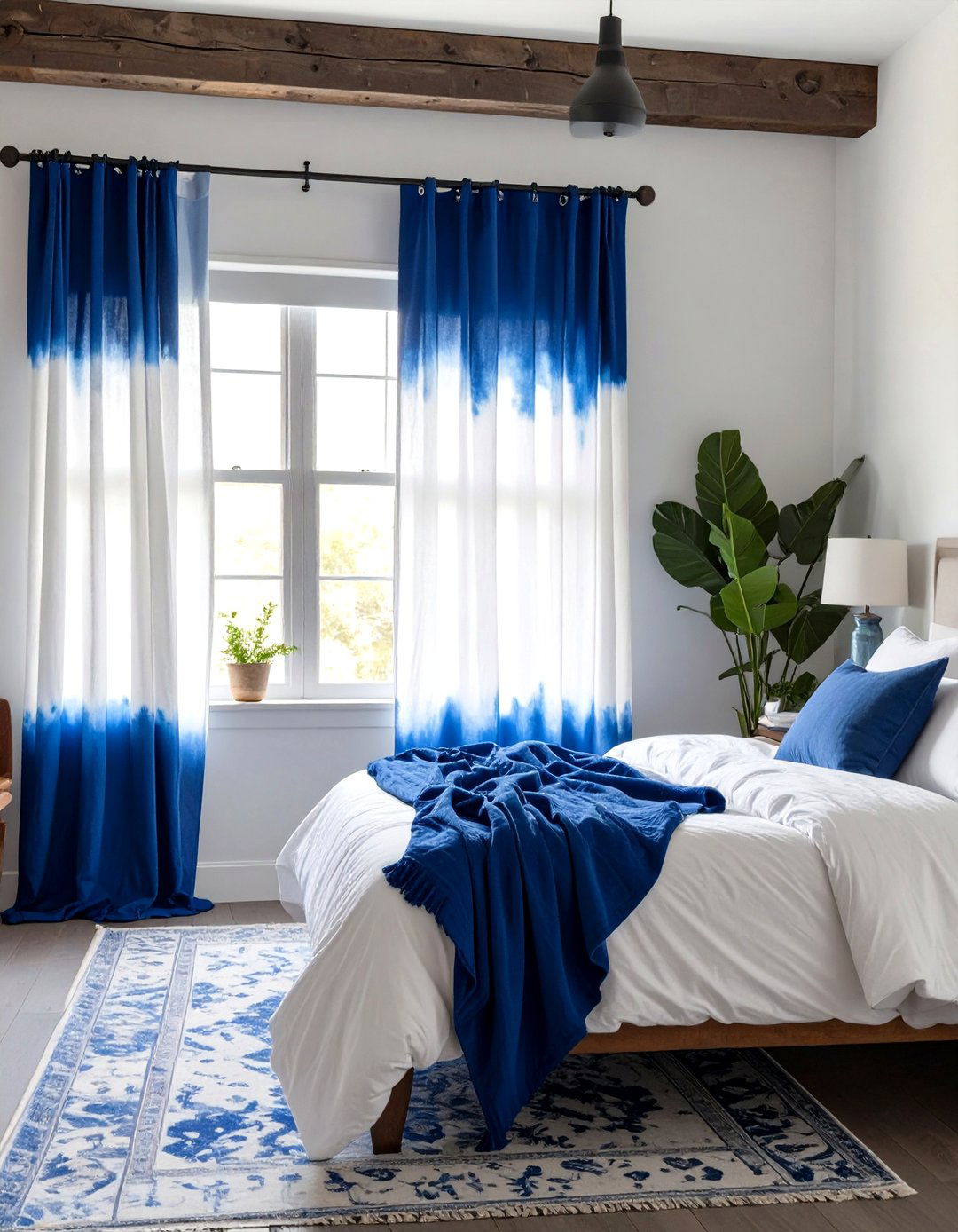 DIY Dip Dyed Curtains for a Personalized Bedroom - 30 curtain ideas for bedroom