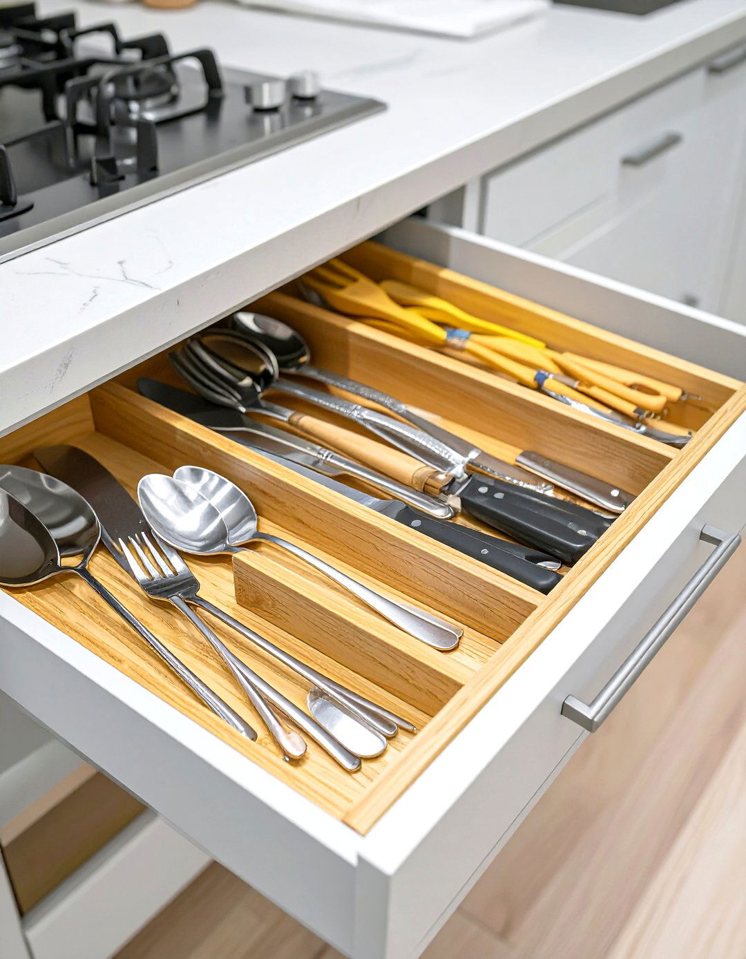 DIY Drawer Dividers for Organization - 30 small galley kitchen ideas on a budget