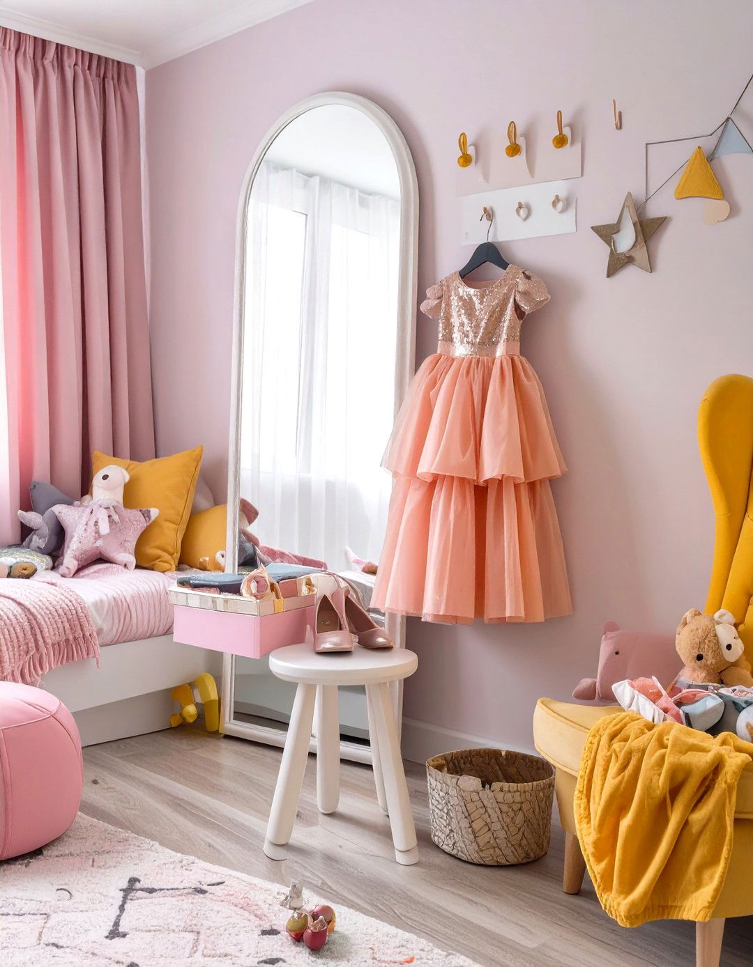 DIY Dress Up Corner - 30 toddler girl room ideas on a budget