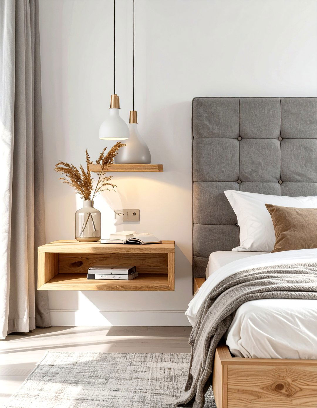 DIY Floating Nightstands in the Bedroom - 30 sourcednextdoor interior design ideas