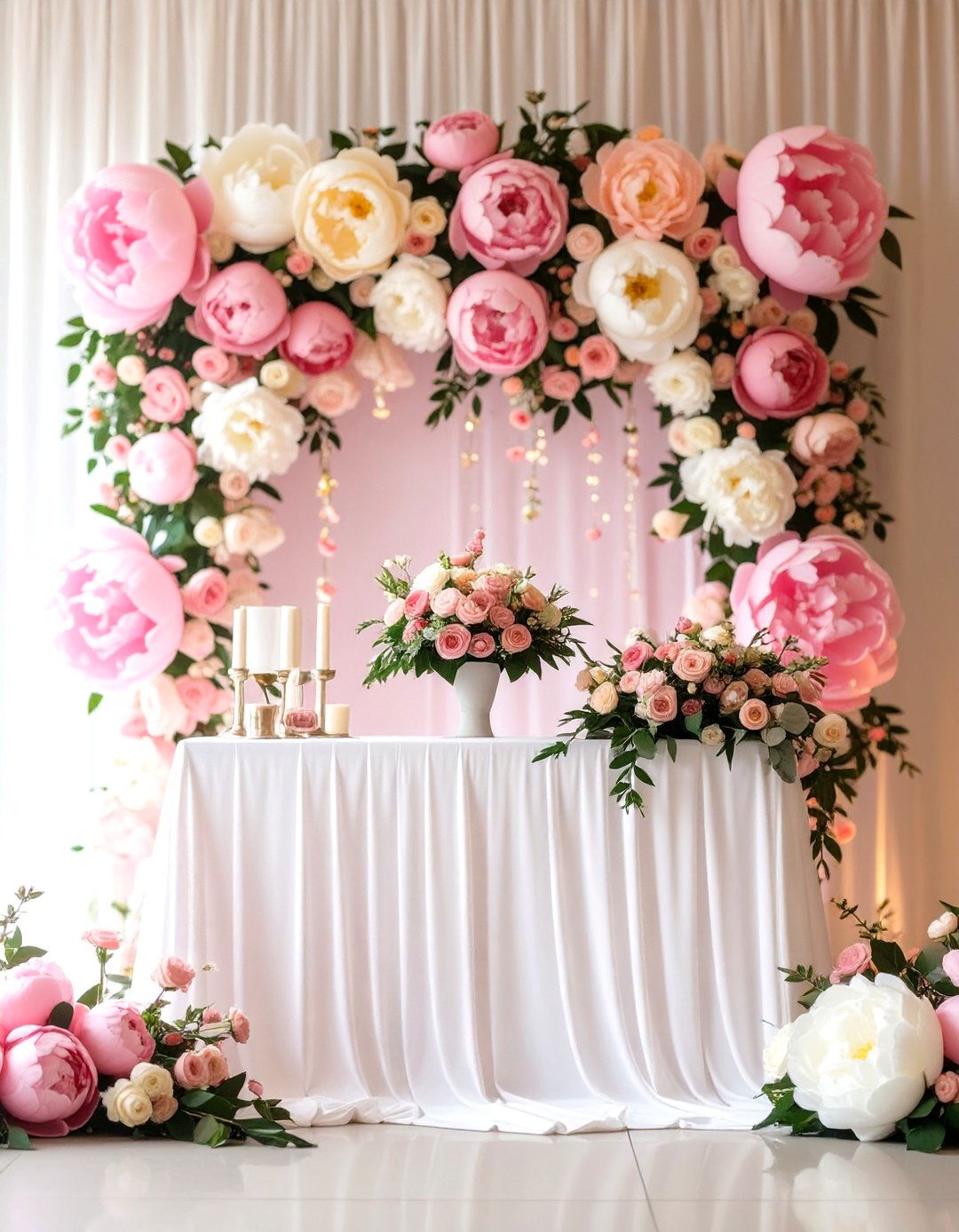 DIY Flower Wall Backdrop - 30 unique baby shower decoration ideas