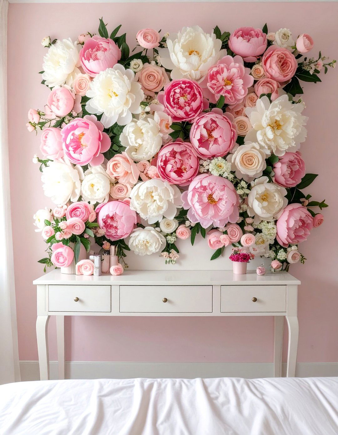 DIY Flower Wall - 30 diy wall decor ideas
