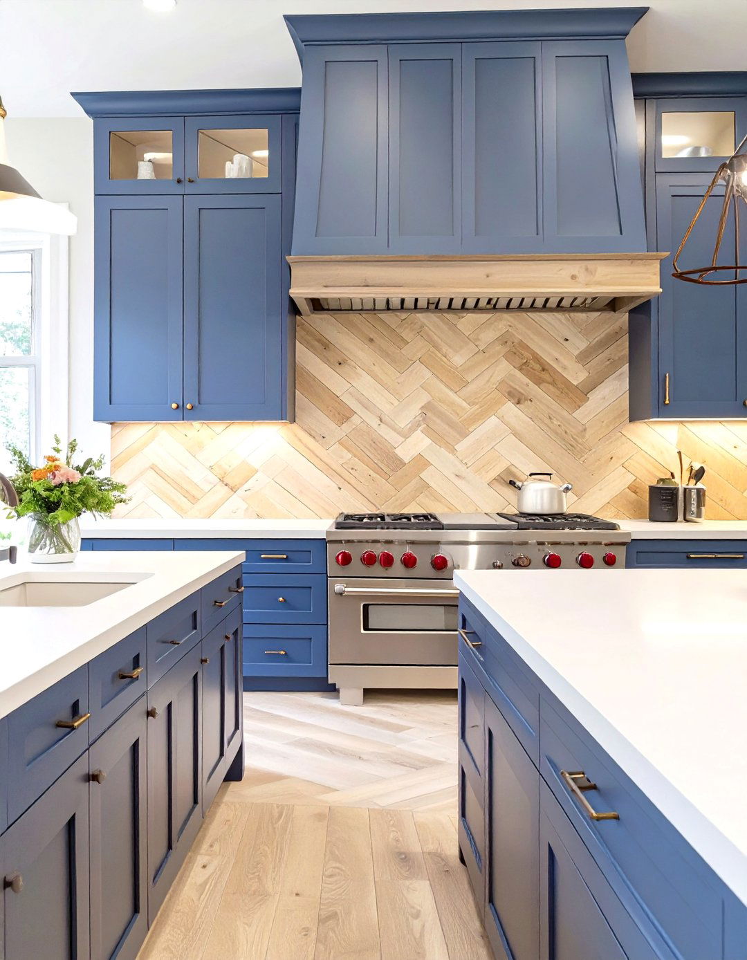 DIY Herringbone Wood Backsplash - 30 diy backsplash ideas