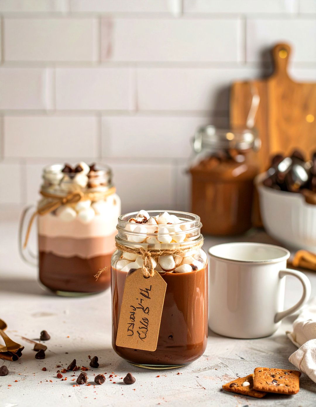 DIY Hot Chocolate Mix Jars - 30 baby shower party favor ideas
