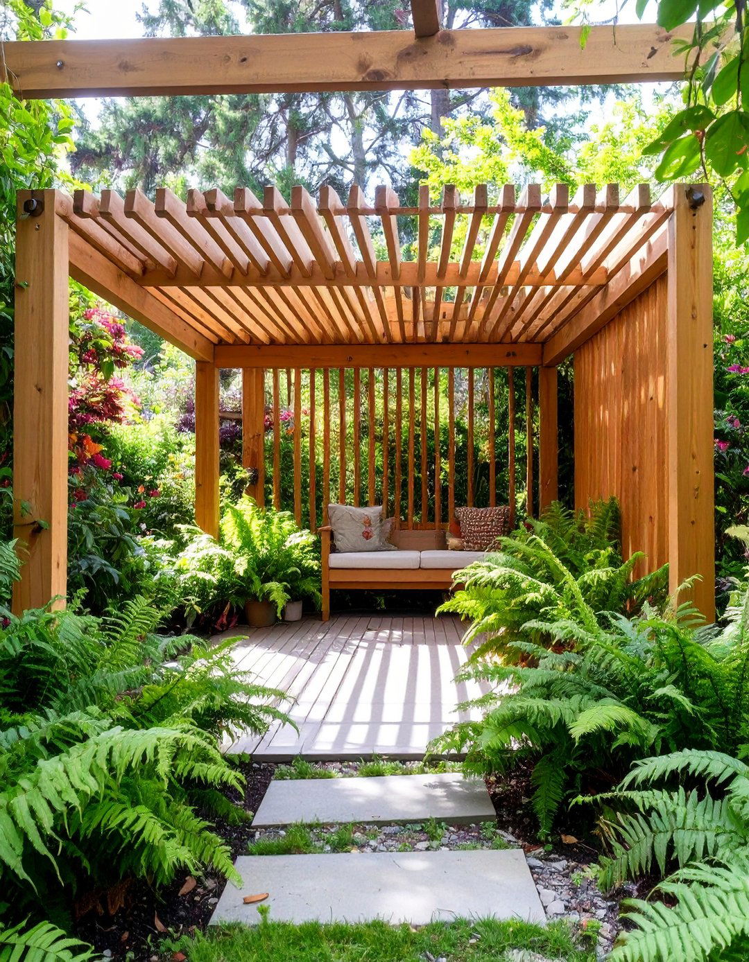 DIY Lath House Retreat - 30 budget diy backyard shade ideas