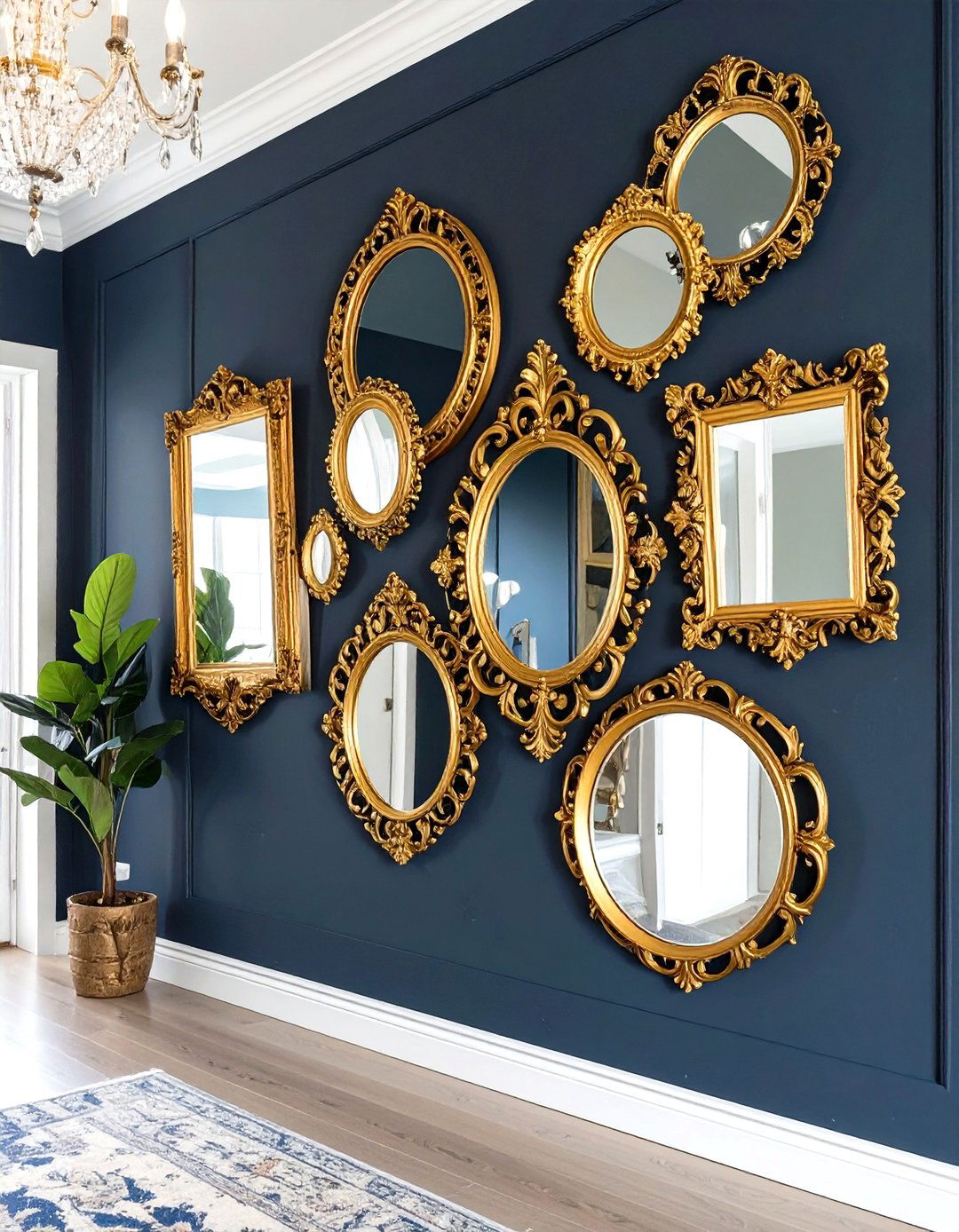 DIY Mirror Gallery Wall - 30 diy wall decor ideas