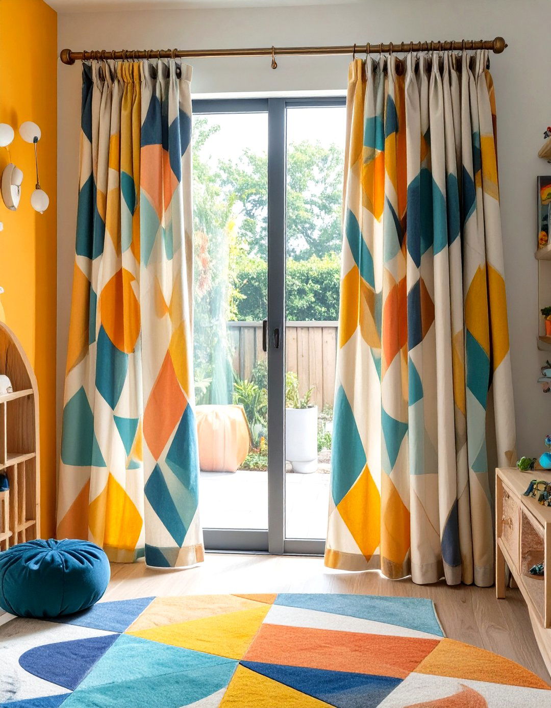 DIY No Sew Sliding Glass Door Curtains - 30 sliding glass patio door curtain ideas