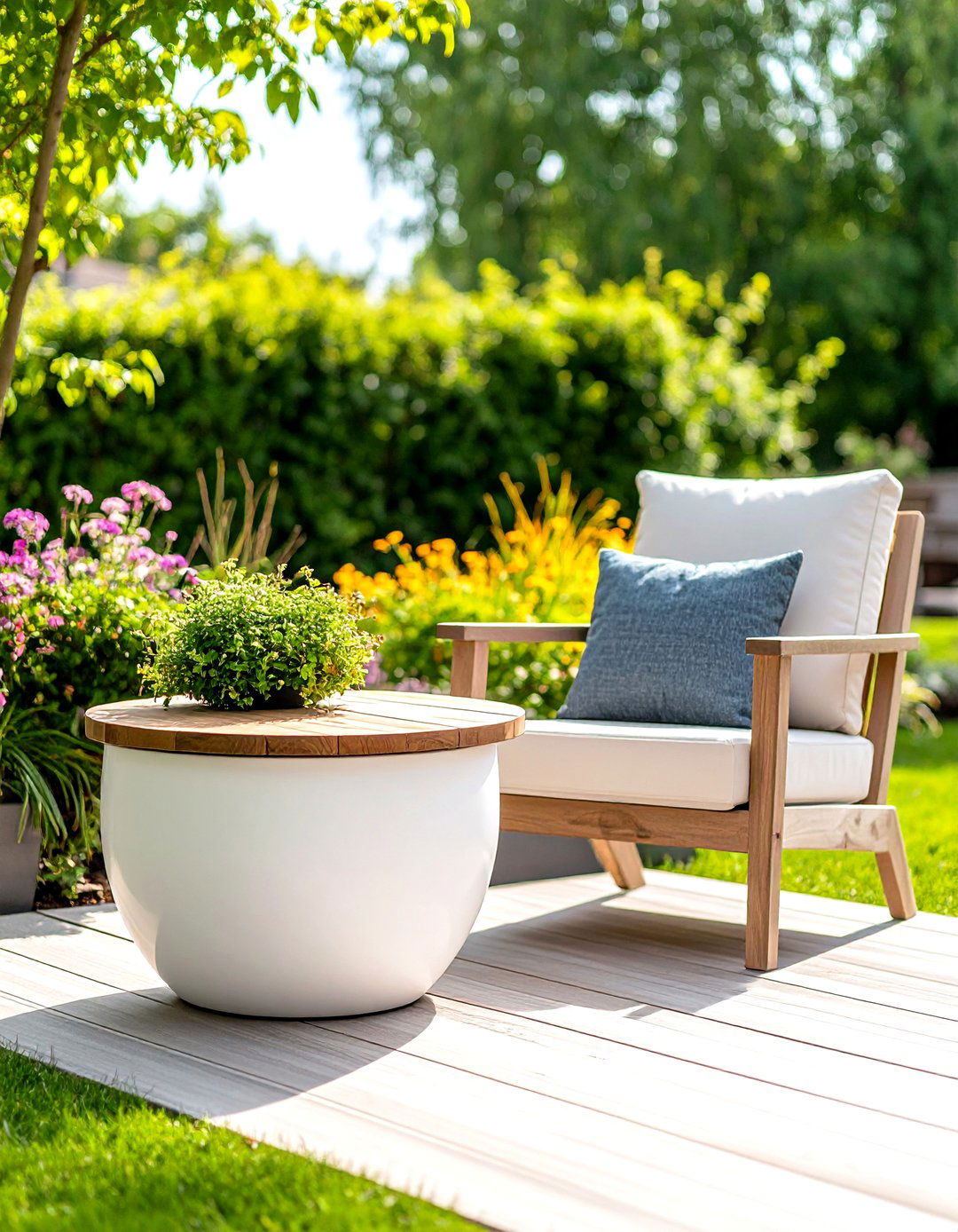 DIY Outdoor Side Tables on a Budget - 30 patio ideas on a budget