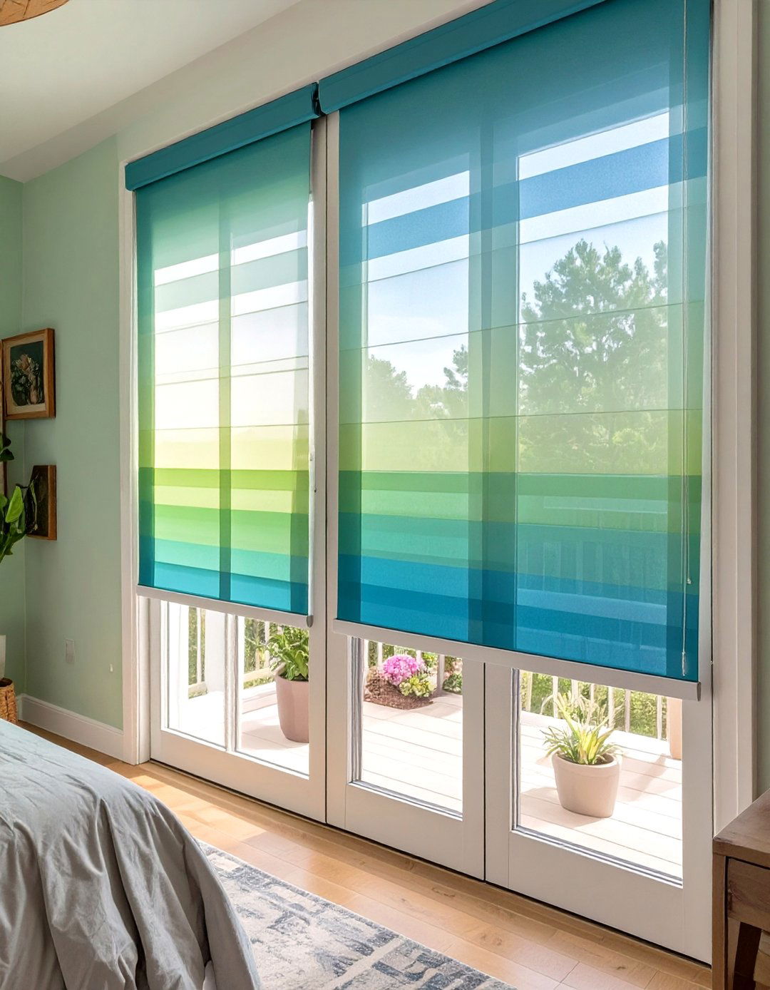 DIY Painted Vertical Blinds for Sliding Patio Doors - 30 sliding patio door blinds ideas