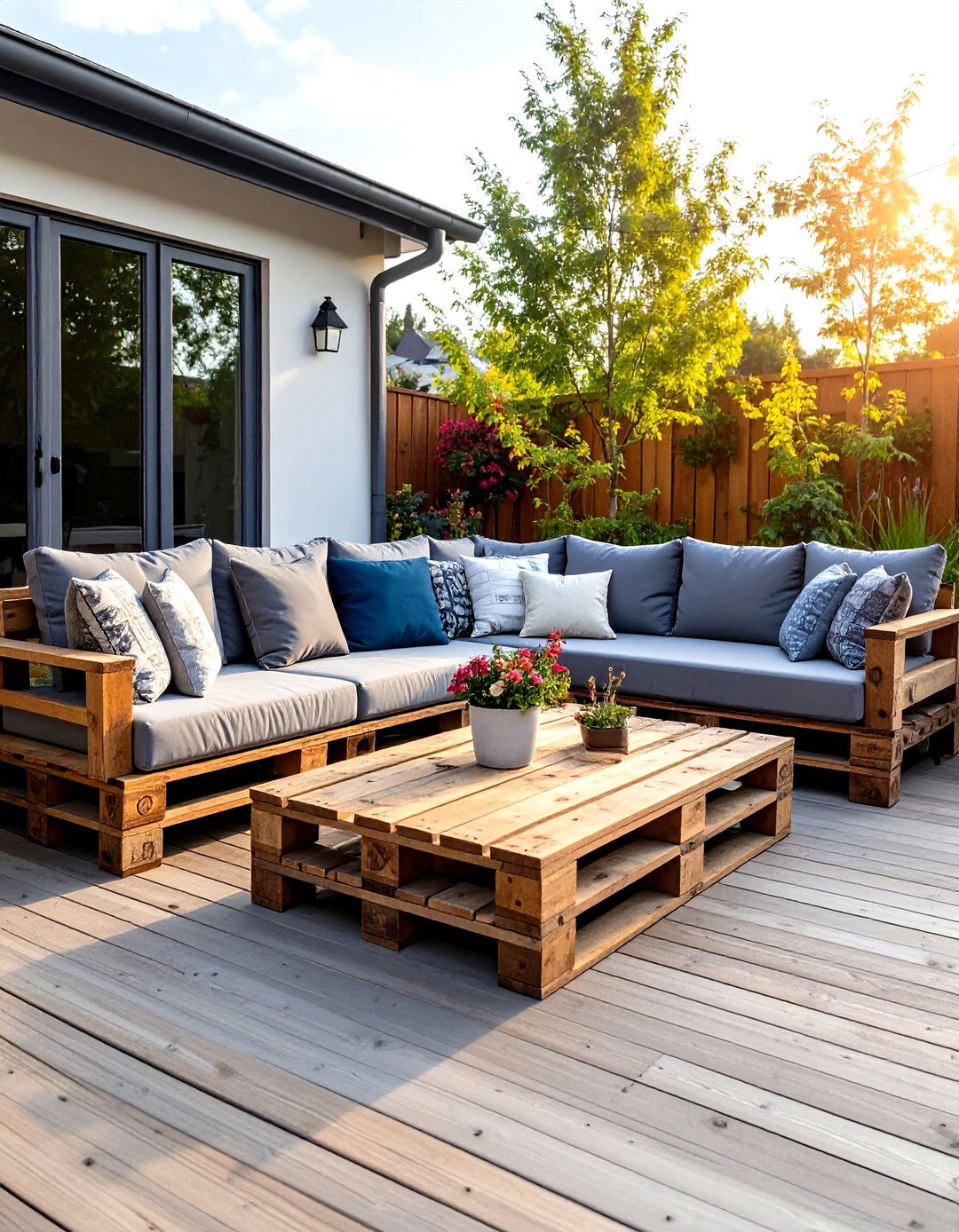DIY Pallet Furniture Lounge - 30 outdoor sitting area ideas