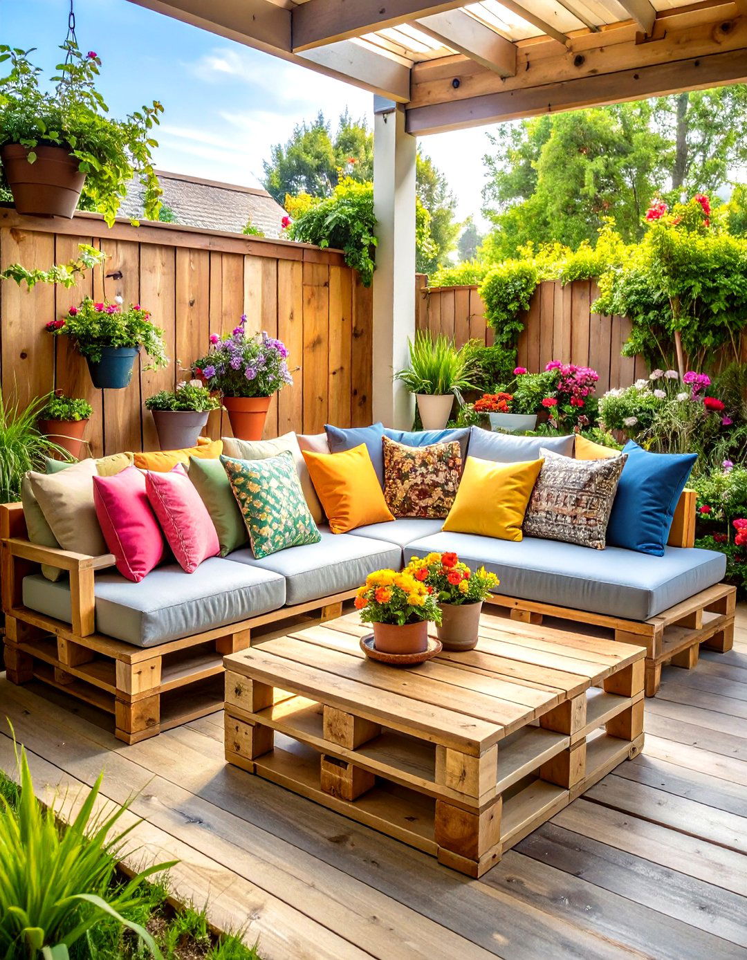 DIY Pallet Furniture Lounge - 30 enclosed porch ideas on a budget