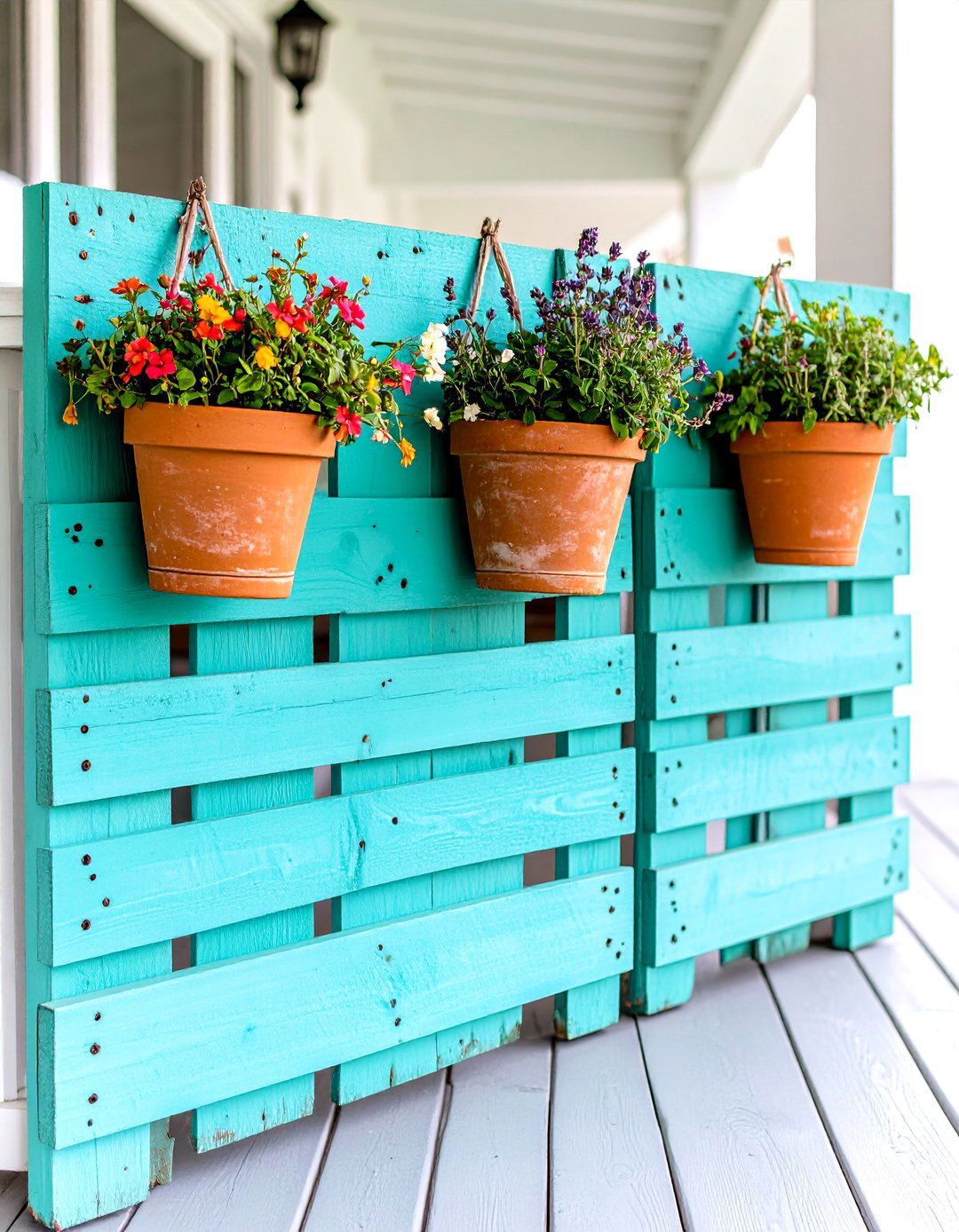 DIY Pallet Privacy Screen - 30 porch privacy ideas
