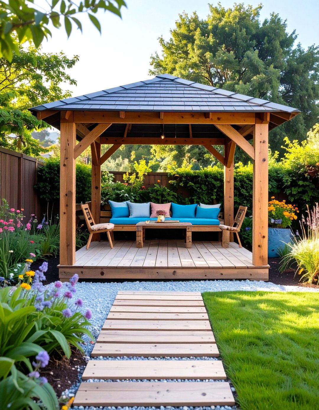 DIY Pallet Wood Small Backyard Gazebo - 30 small backyard gazebo ideas