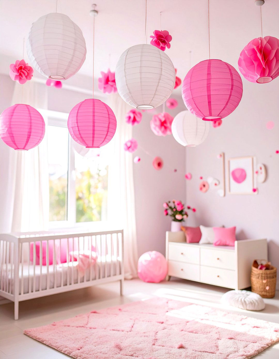 DIY Paper Lantern Decorations - 30 toddler girl room ideas on a budget