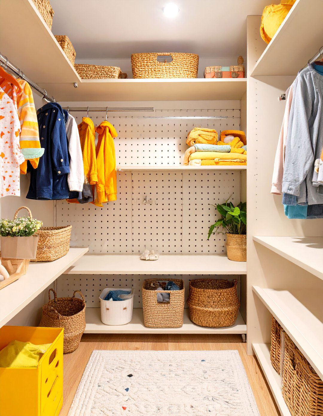 DIY Pegboard Organizer Closet - 30 baby closet ideas