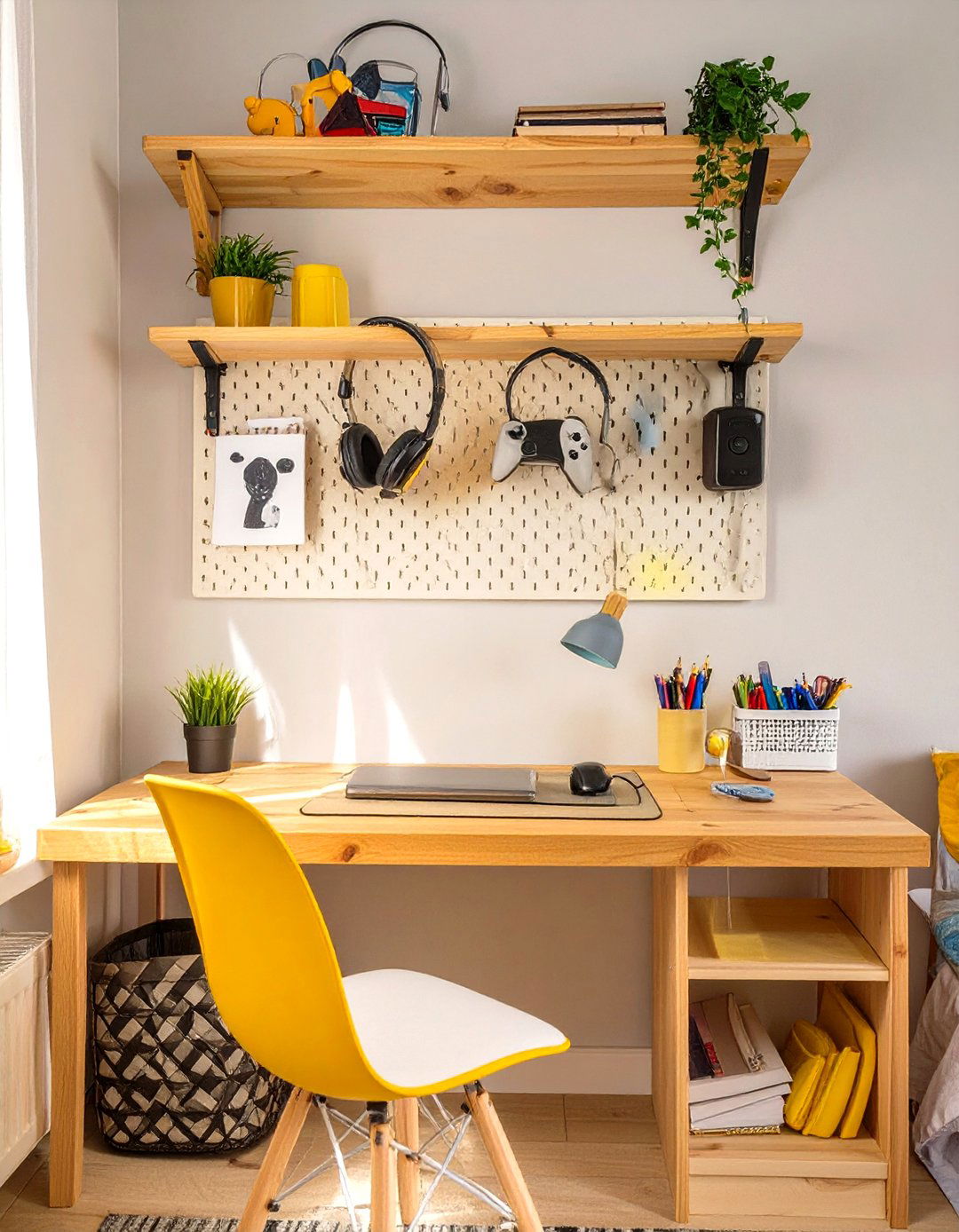 DIY Pegboard Organizer Teen Boy Bedroom - 30 teen boy bedroom ideas
