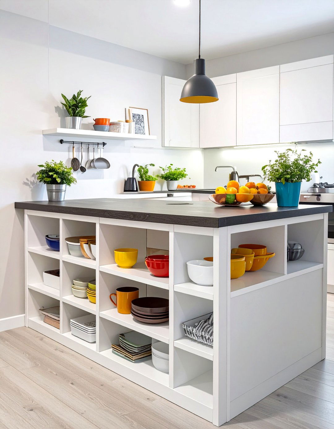 DIY Small Kitchen Island from Bookshelves - 30 small kitchen ideas with island