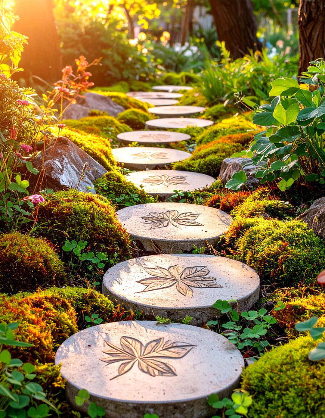 DIY Stepping Stone Path - 30 small backyard landscape ideas