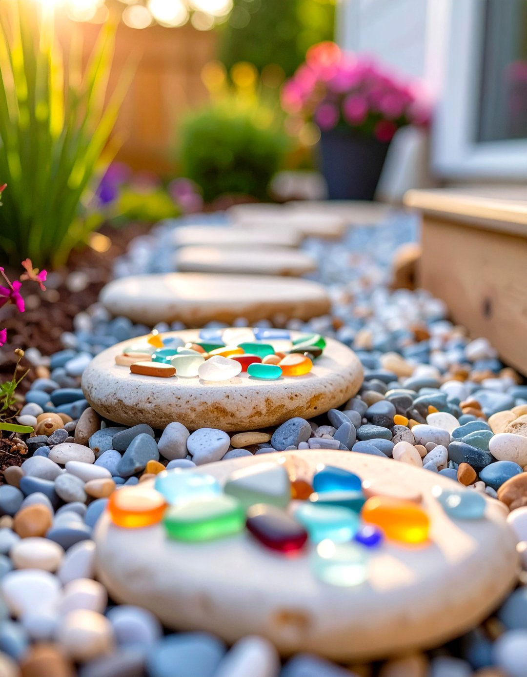 DIY Stepping Stones for a Small Patio Area - 30 small patio ideas on a budget