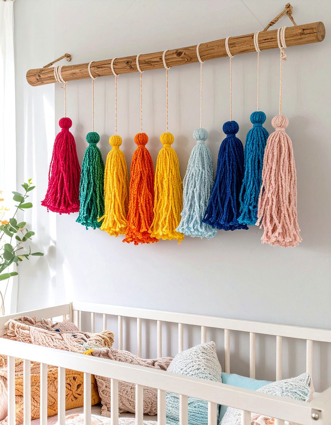 DIY Tassel Wall Hanging - 30 diy wall decor ideas