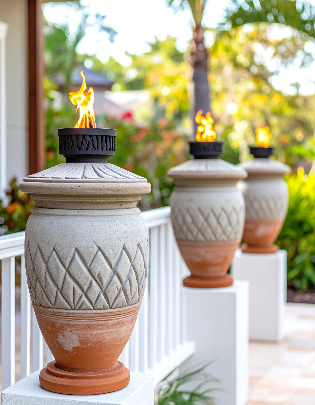 DIY Tiki Torch Holders - 30 diy backyard lighting ideas