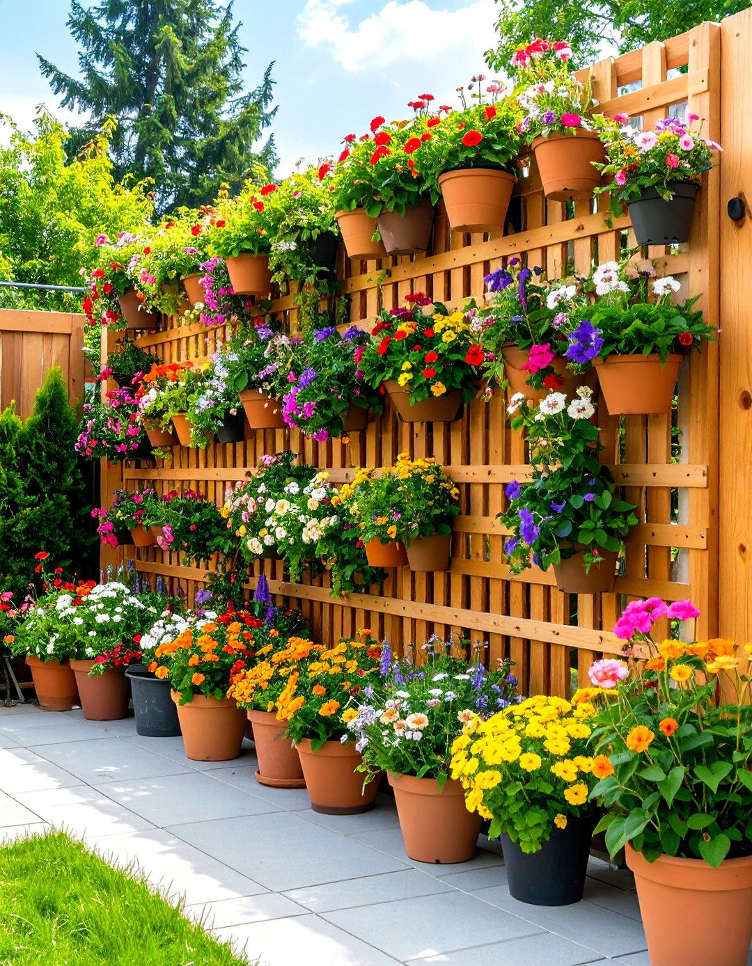 DIY Vertical Garden Wall - 30 patio decorating ideas on a budget