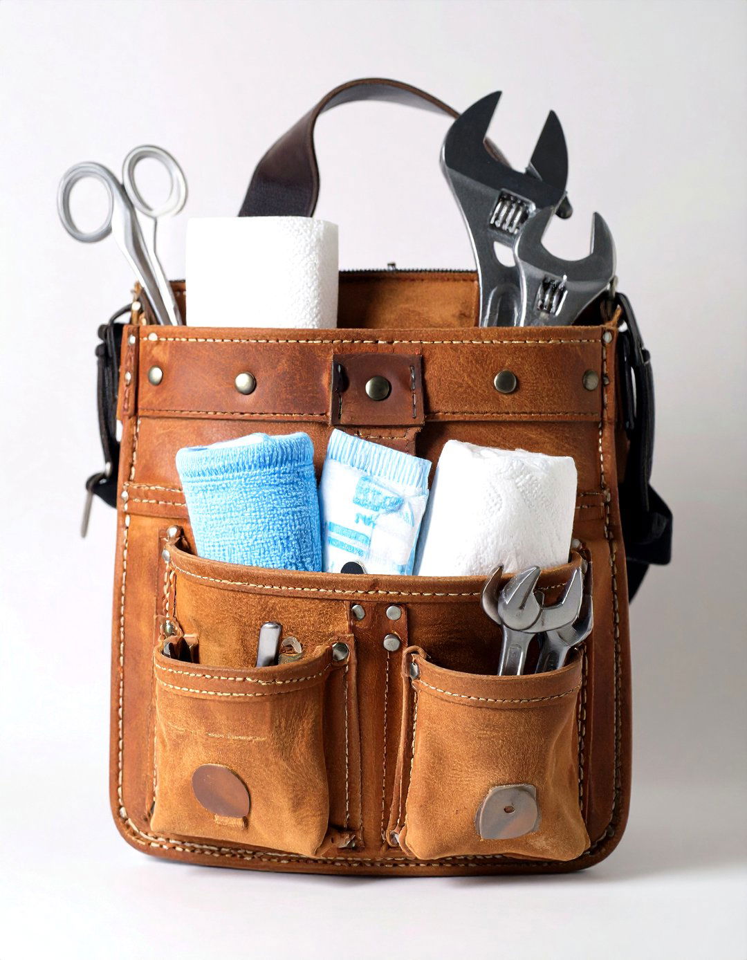 Dads Diaper Duty Tool Belt - 30 baby shower basket ideas