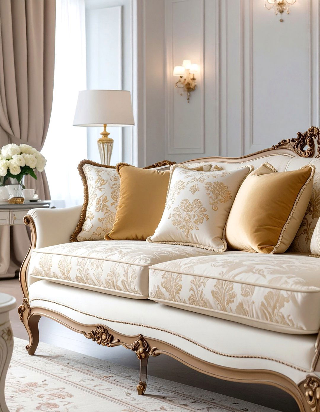 Damask and Brocade Fabrics - 30 traditional interior design ideas