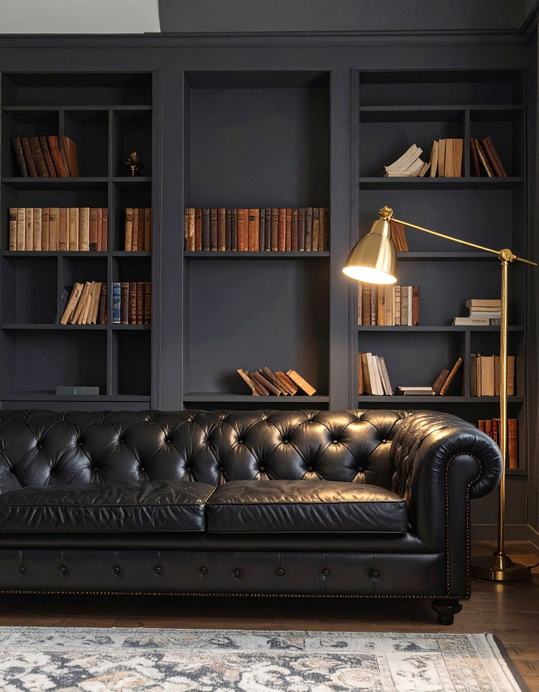 Dark Academia Black and Grey Living Room - 30 black and grey living room ideas