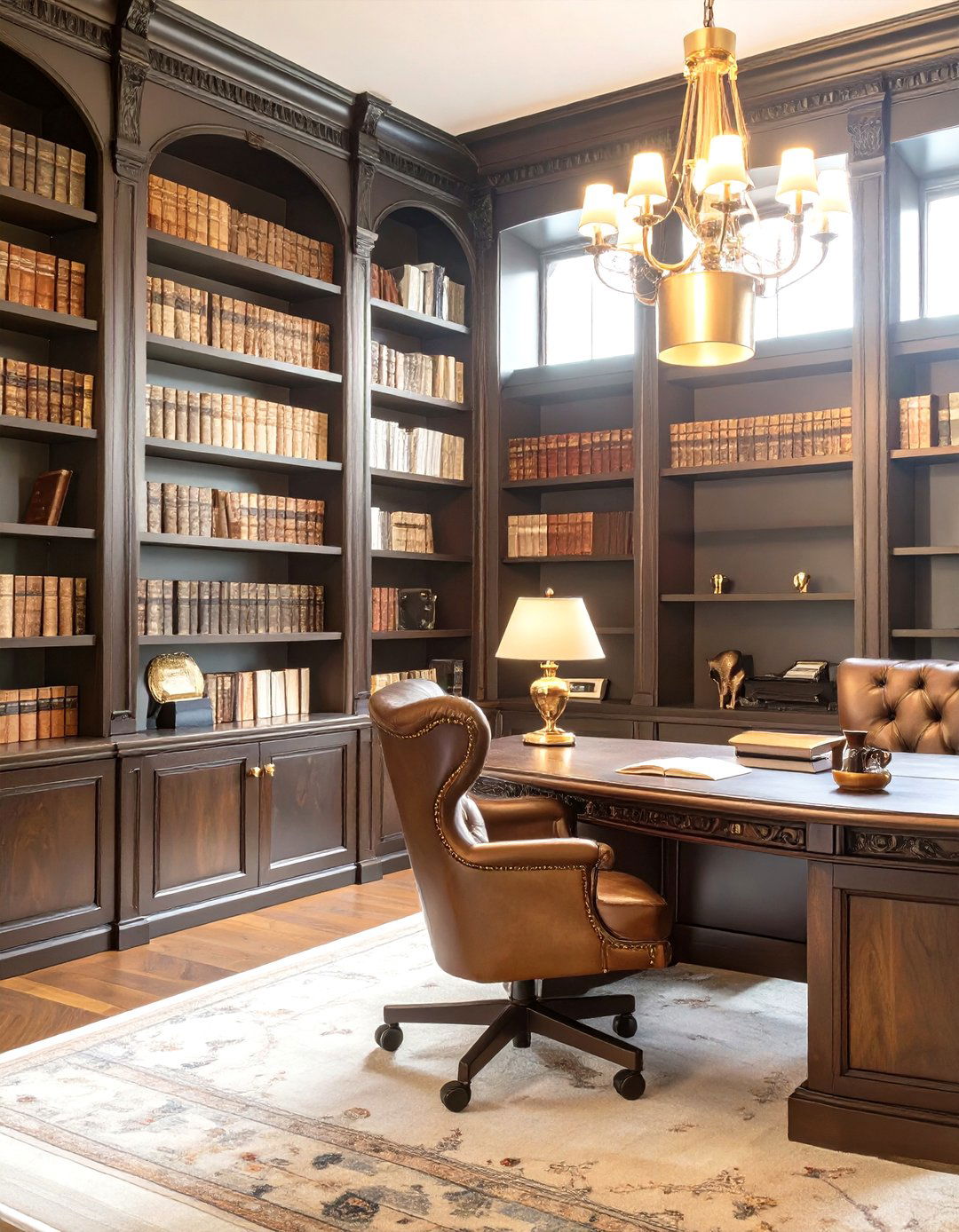 Dark Academia Gothic Study - 30 modern gothic interior design ideas