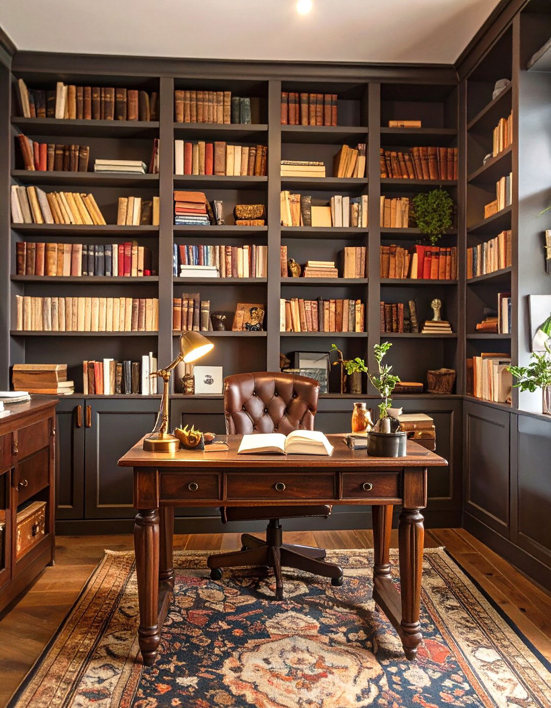 Dark Academia Home Office - 30 home office decorating ideas