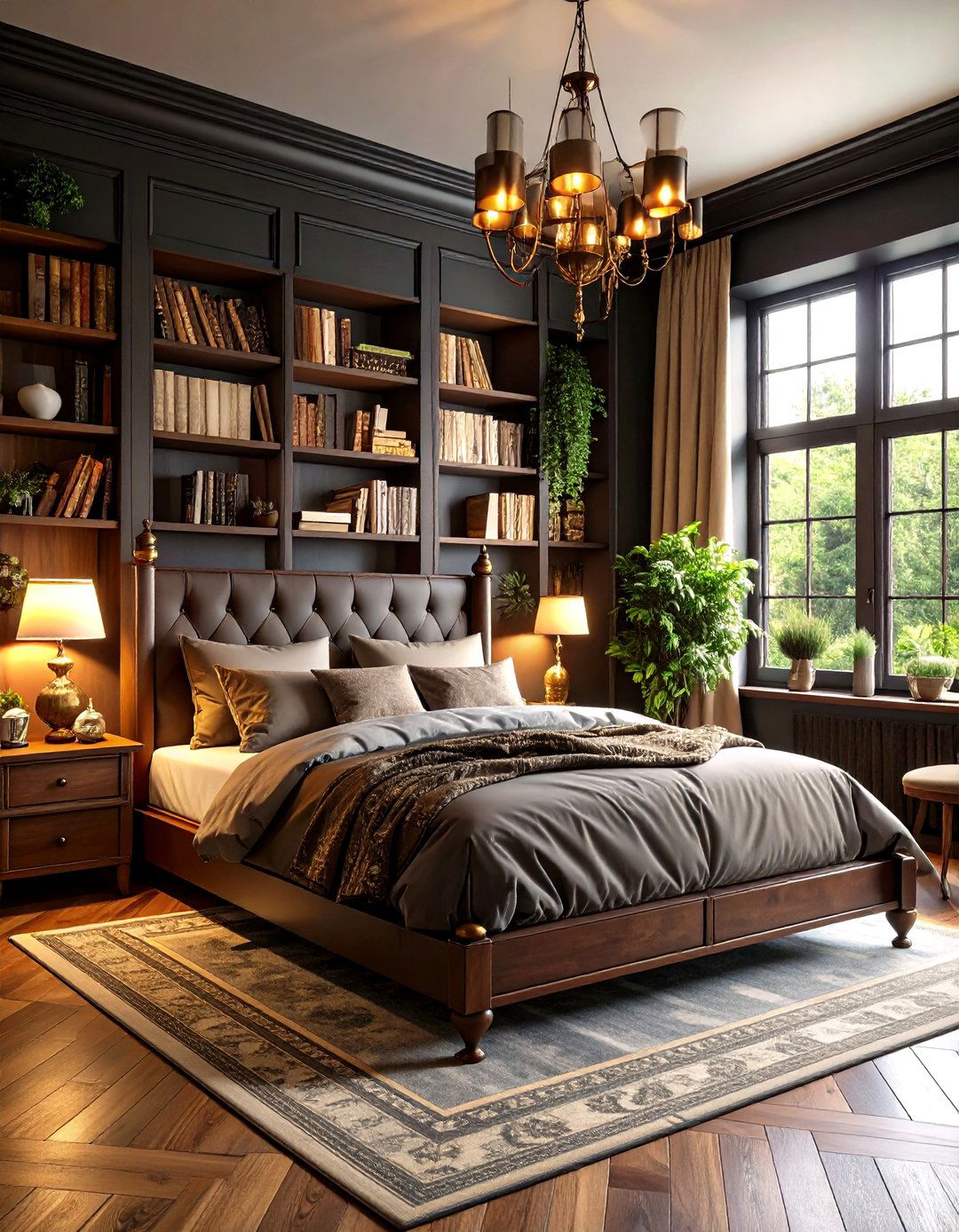 Dark Academia Inspired Bedroom - 30 elegant master bedroom ideas