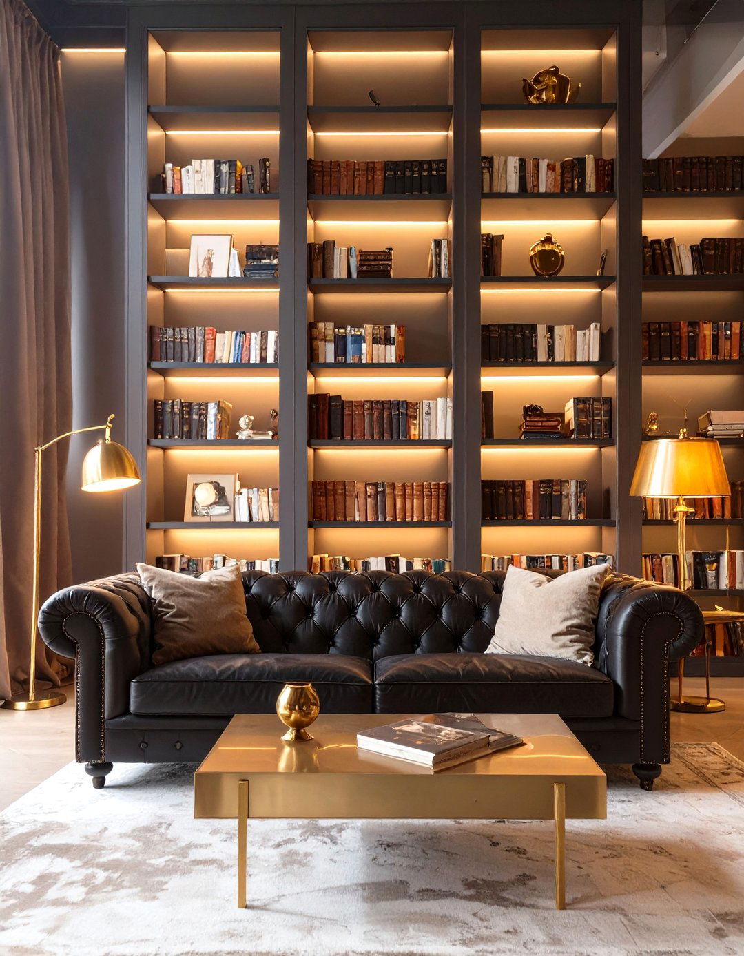 Dark Academia Living Room - 30 black couch living room ideas