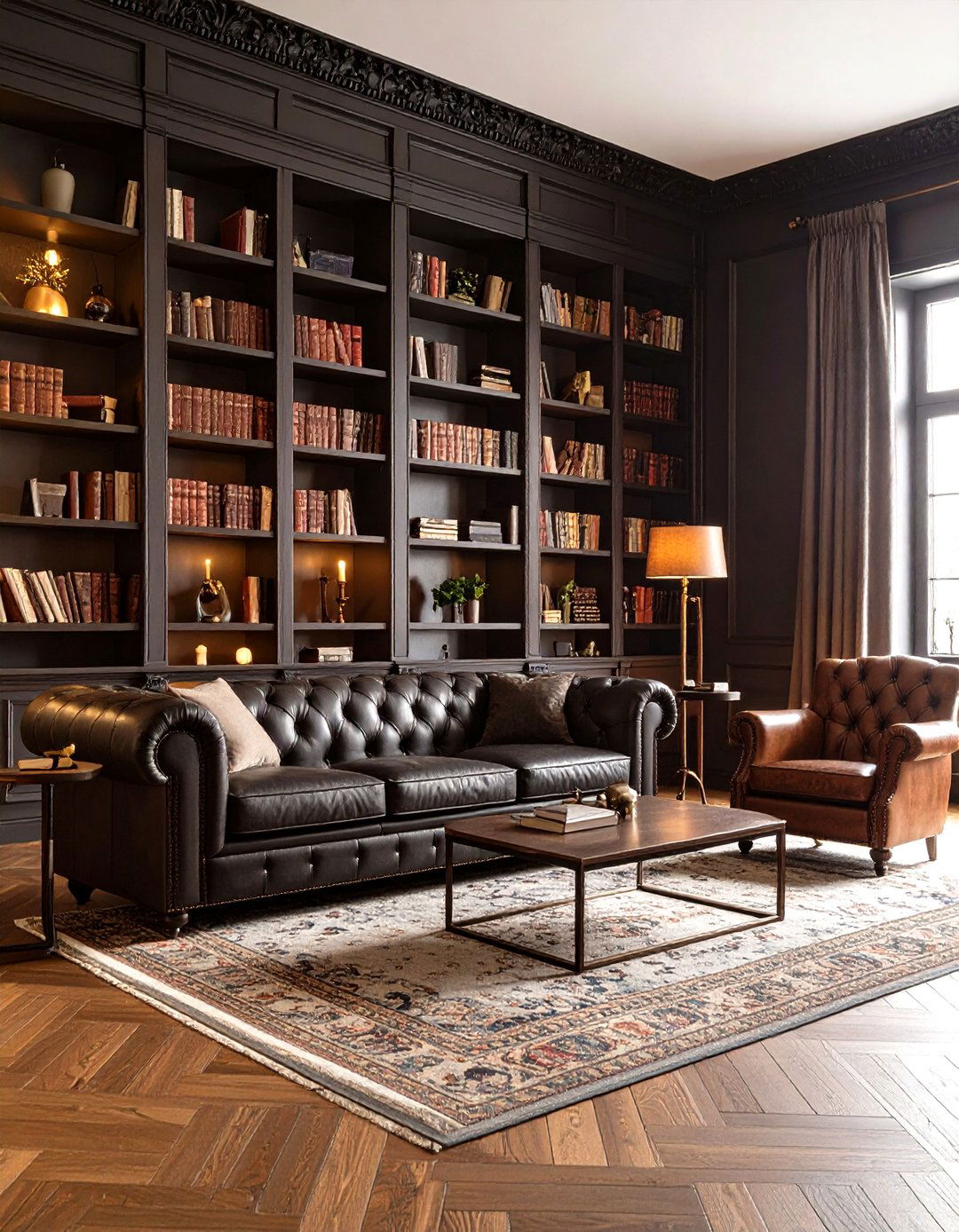 Dark Academia Living Room - 30 living room decor ideas 2025