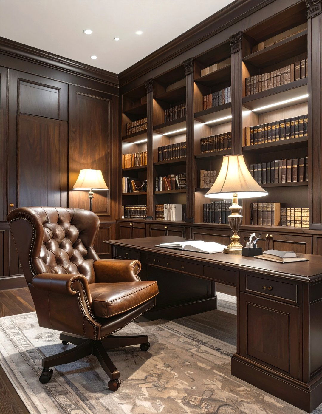Dark Academia Study Room - 30 interior design rendering ideas