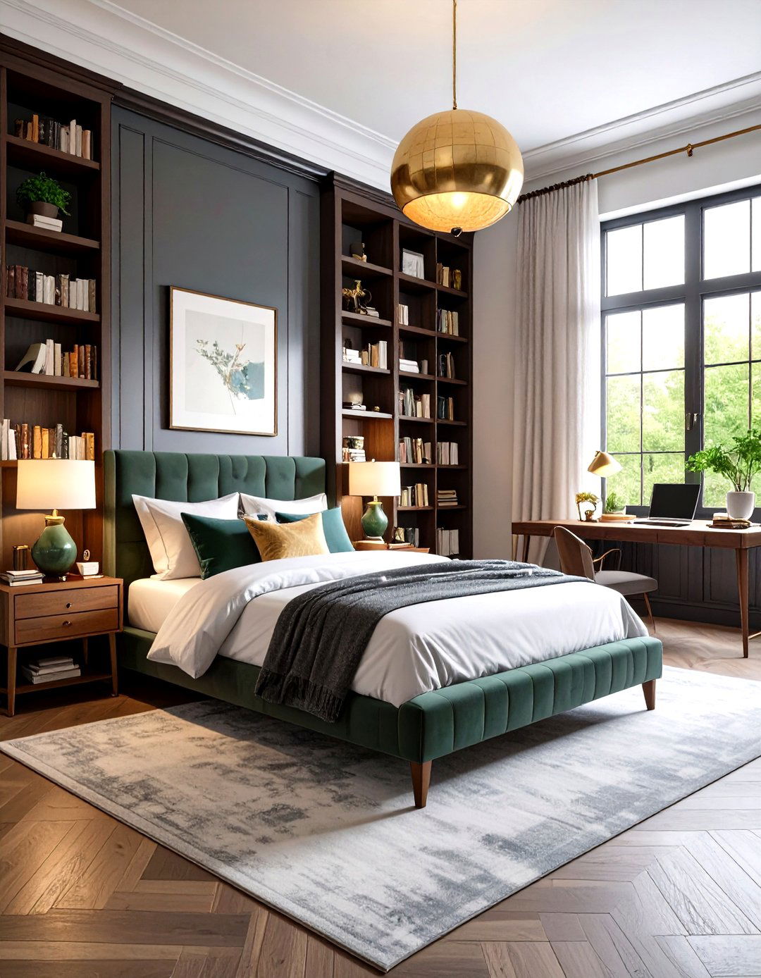 Dark Academia Themed Bedroom - 30 elegant modern luxury bedroom design ideas