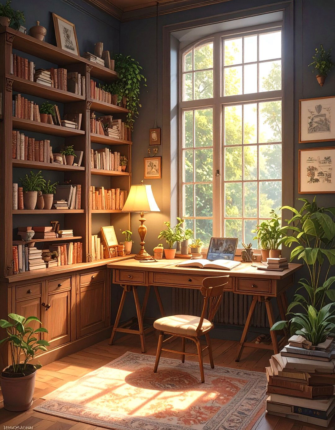 Dark Academia Themed Space - 30 free interior design ideas