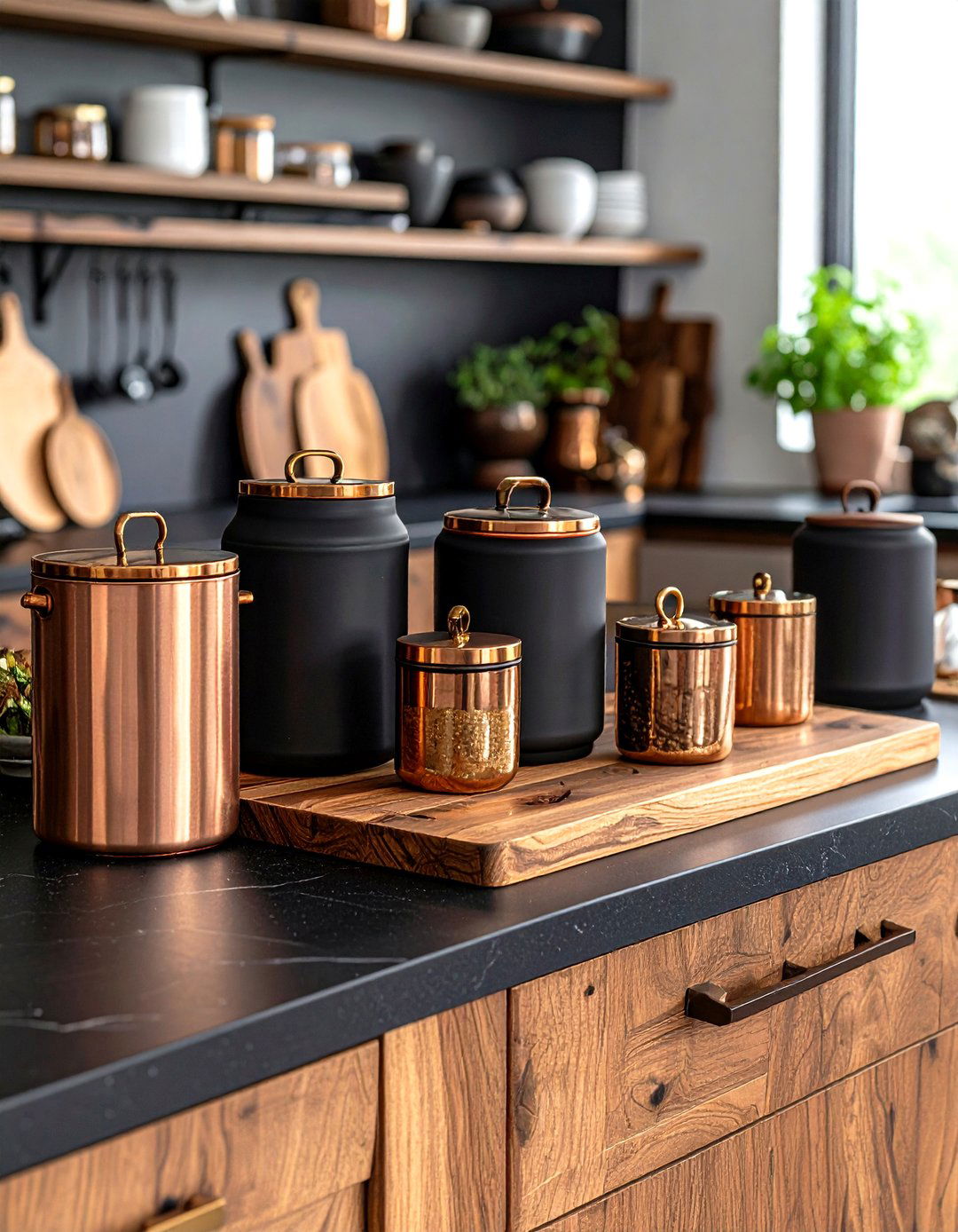 Dark And Moody Kitchen Counter - 30 kitchen counter decor ideas