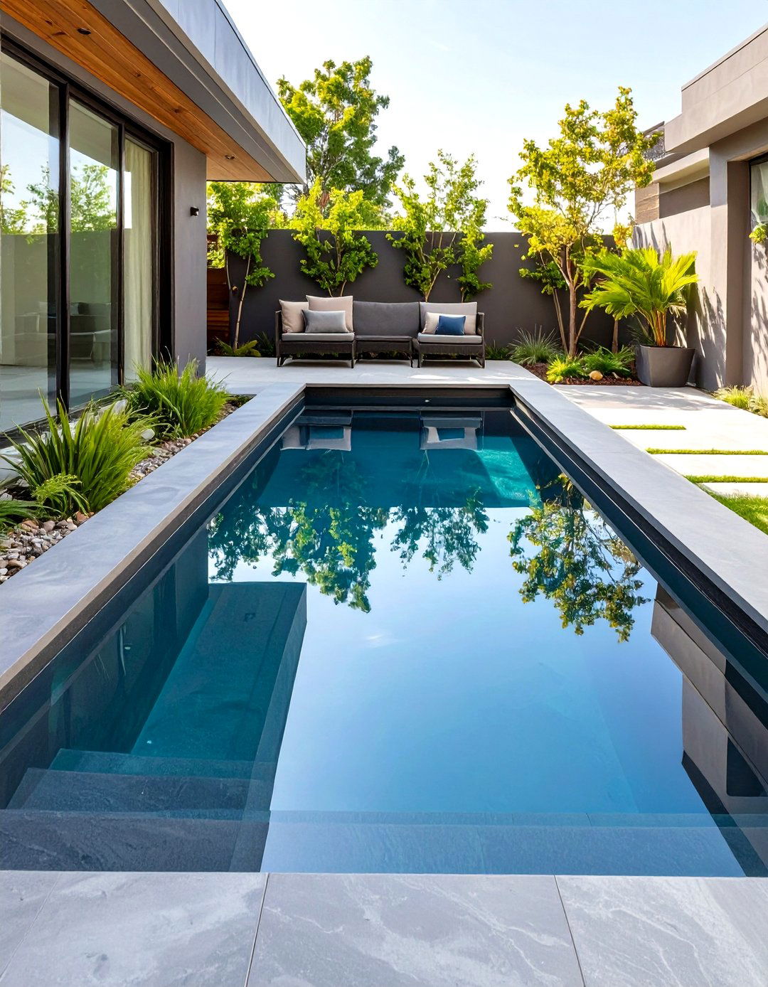 Dark Bottom Plunge Pool - 30 small backyard pool designs