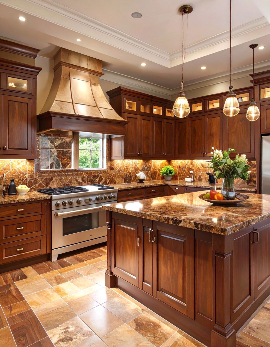 Dark Brown Ceramic Tile Backsplash - 30 backsplash ideas for fantasy brown granite countertops
