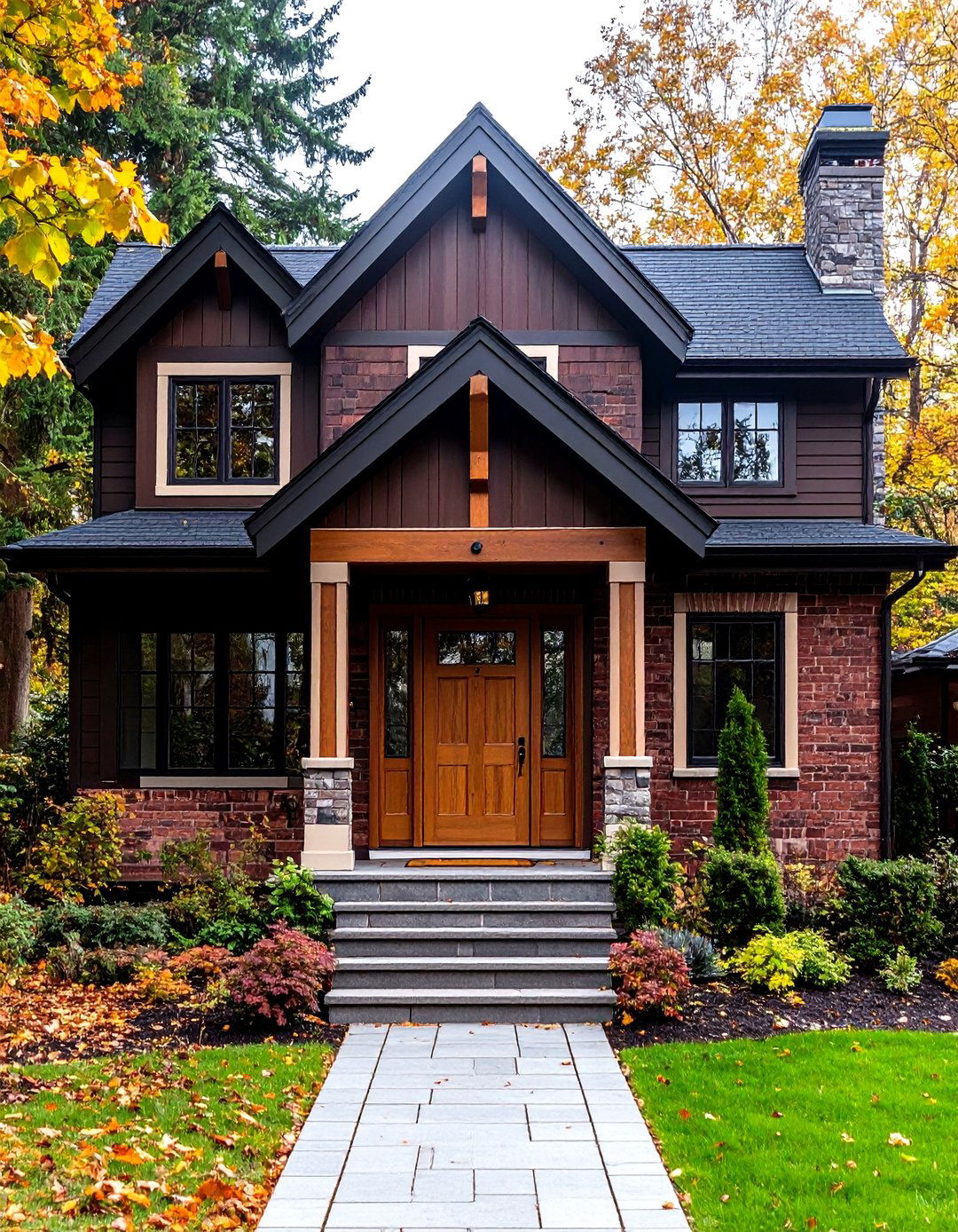 Dark Brown Painted Brick Exterior - 30 exterior brick paint color ideas