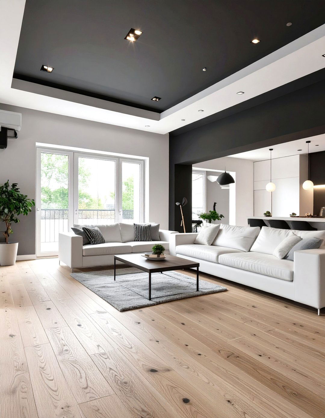 Dark Ceiling and Light Flooring Room - 30 opposition in interior design ideas