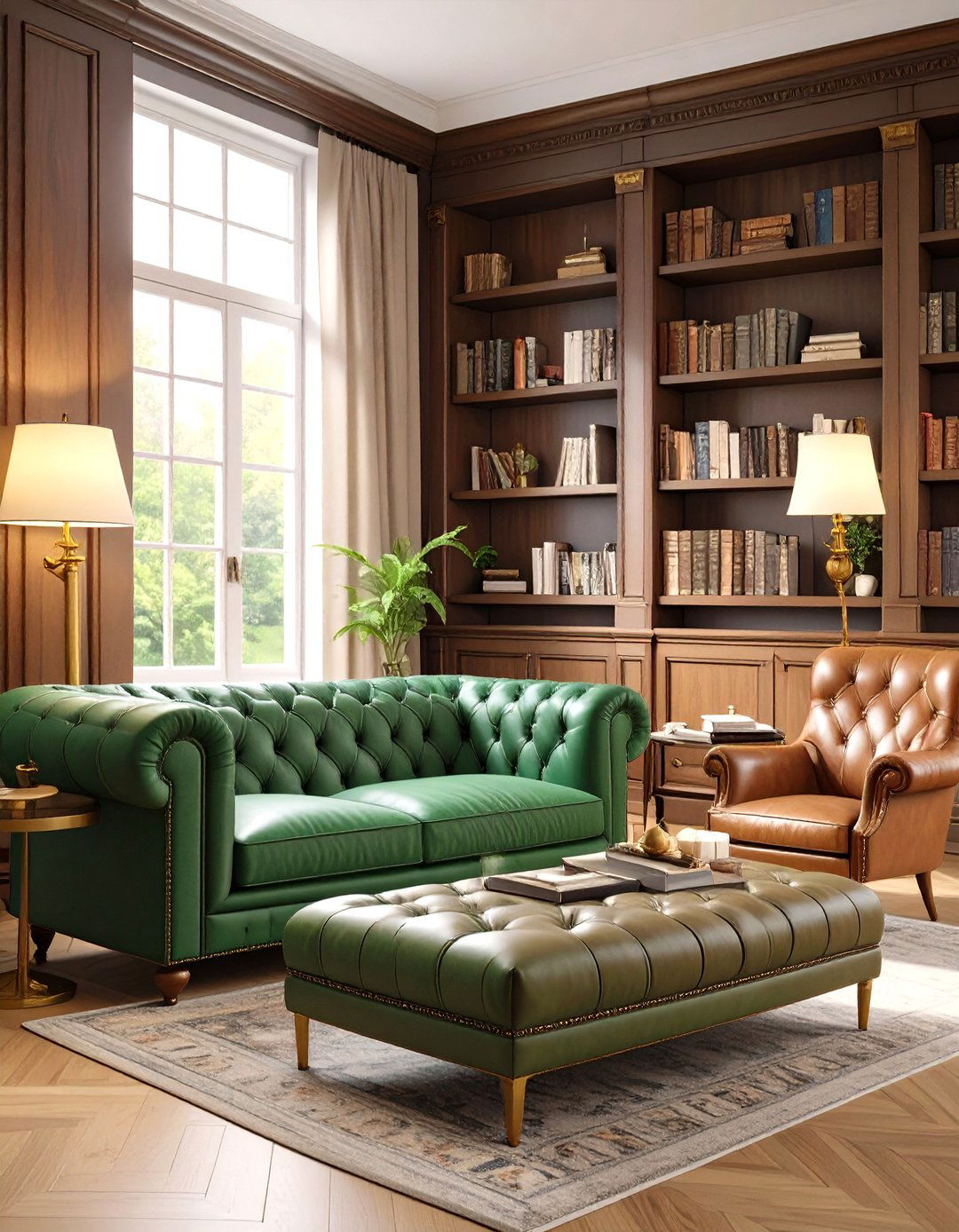 Dark Green Couch With Dark Academia Decor - 30 green couch living room ideas