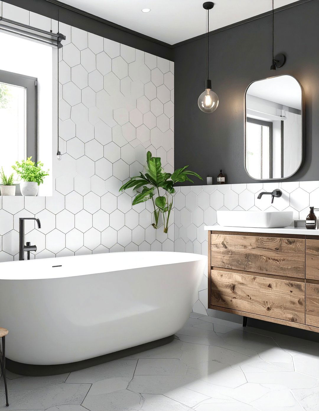 Dark Grout Bathroom Wainscoting - 30 bathroom wainscoting ideas