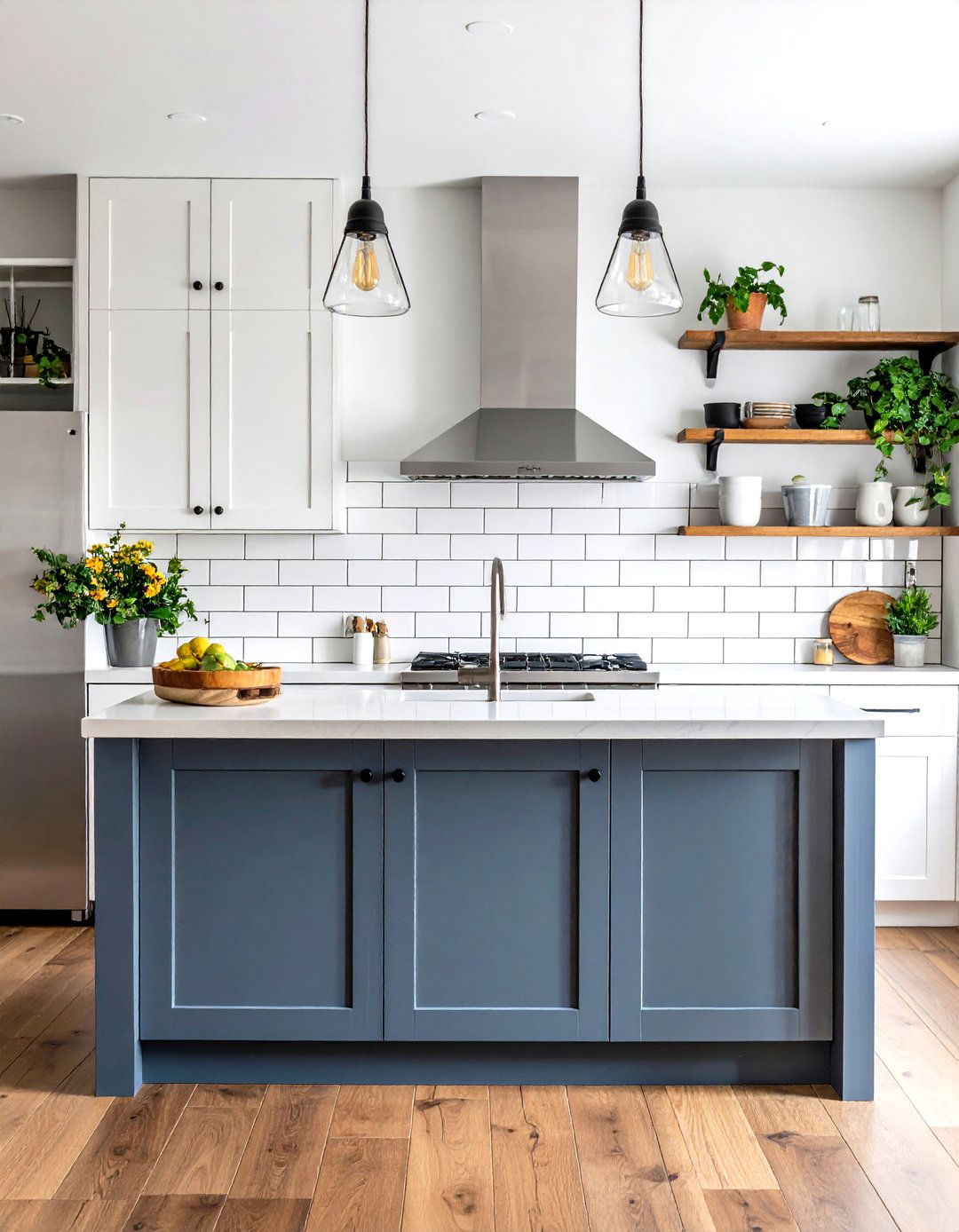Dark Grout Subway Tile Backsplash - 30 rustic backsplash ideas