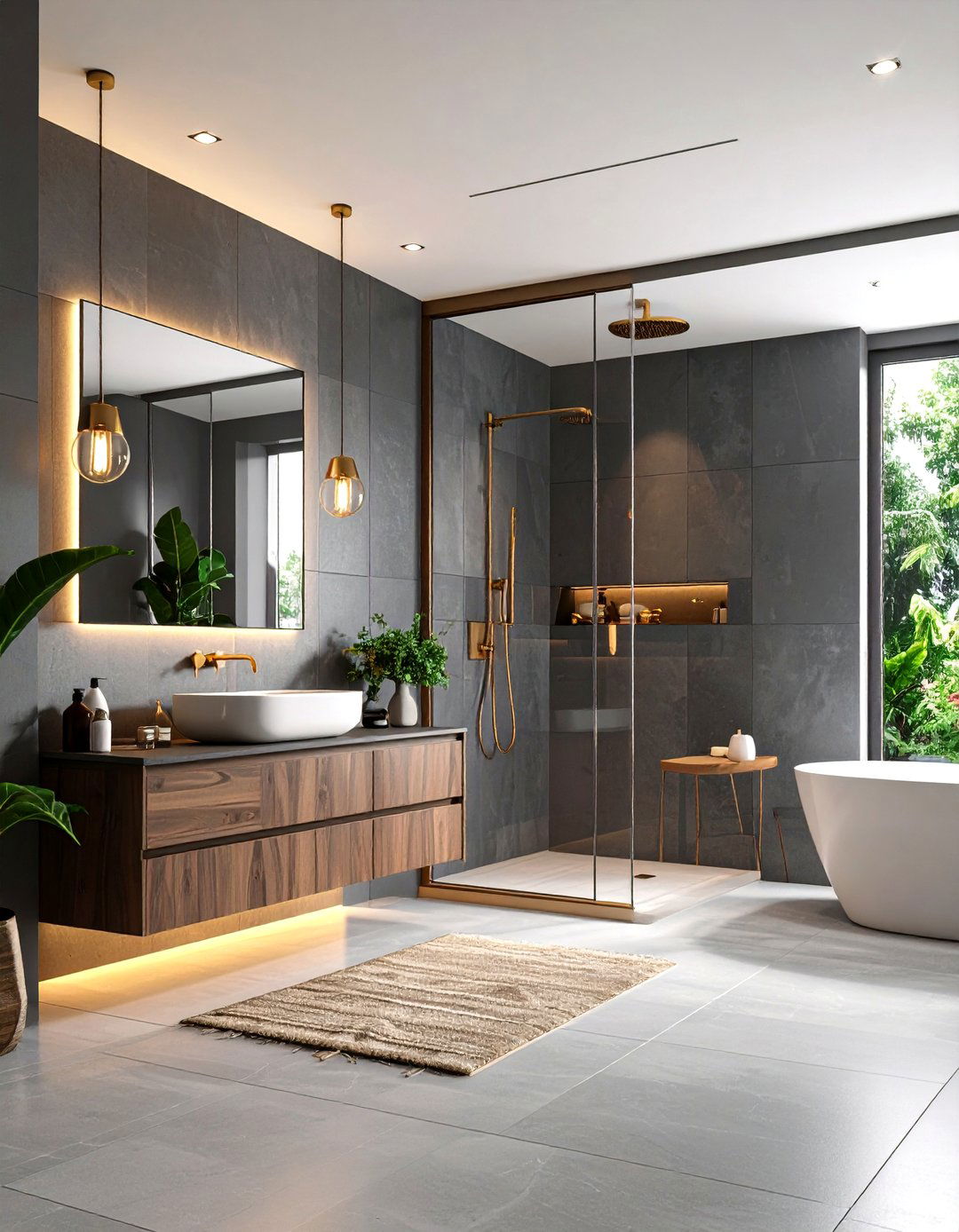 Dark Moody Bathroom with Strategic Lighting - 30 50 small bathroom ideas with shower and toilet