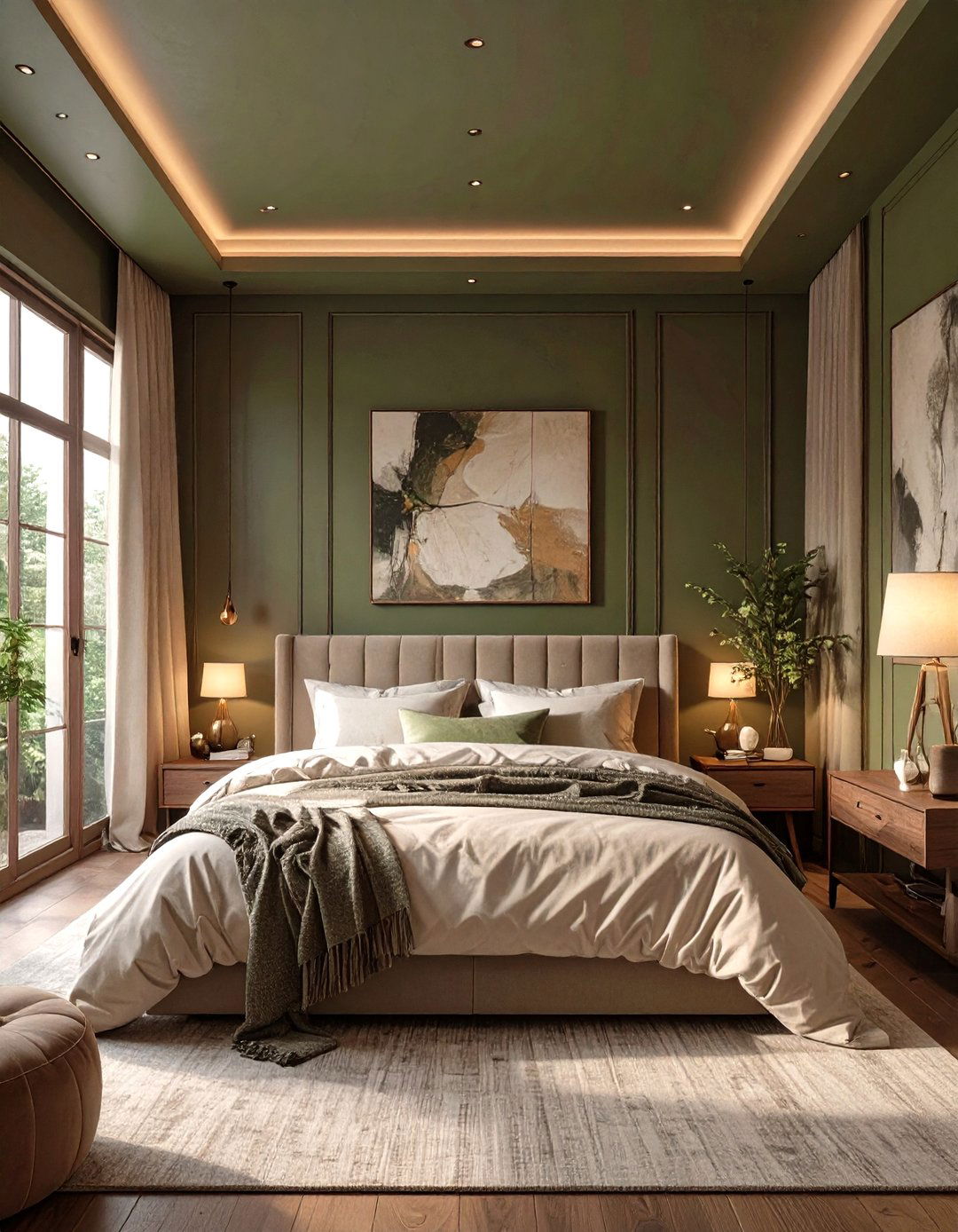 Dark Olive Green Bedroom Mood - 30 olive green bedroom ideas