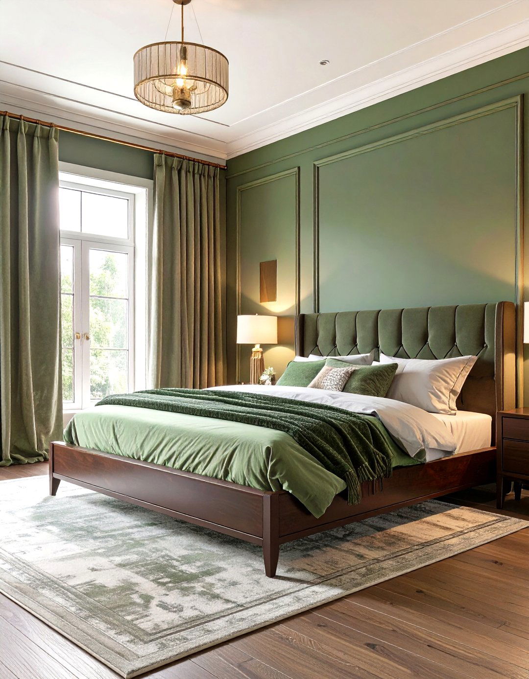 Dark Sage Green Moody Bedroom - 30 modern sage green bedroom ideas